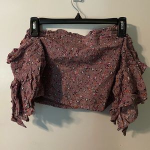 Matching crop top and pants